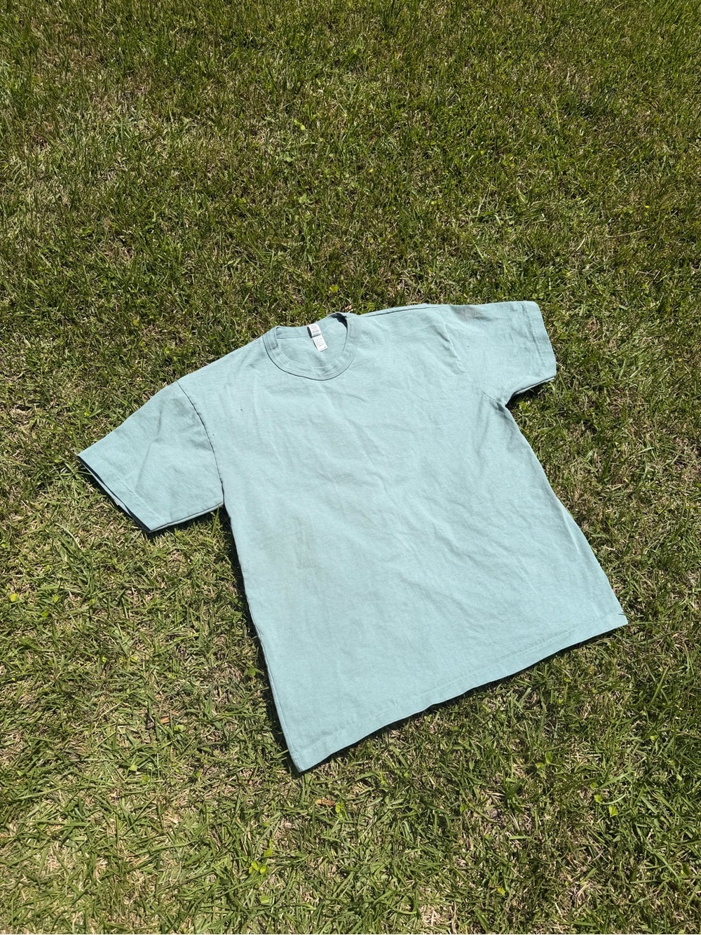 Light Green Crewneck Tee - Basic Short Sleeve
